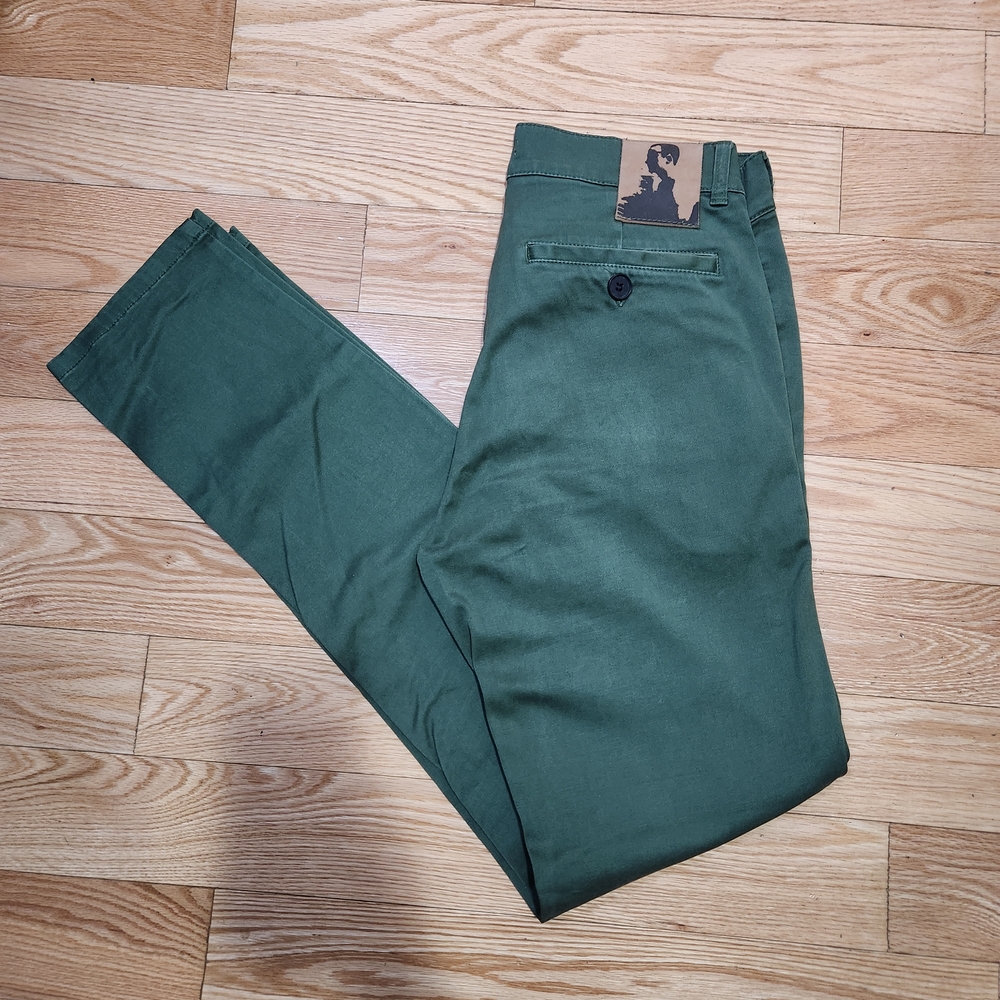 Velour By Nostalgic Pants Classic Men's Green Chinos Size 29